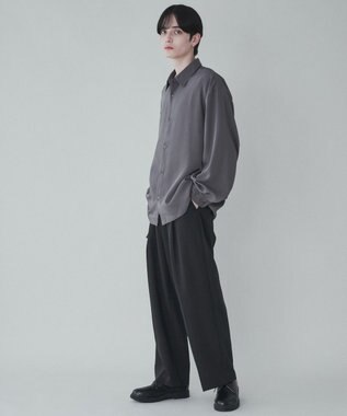 WEGO トロミBIGシャツ ダークグレー