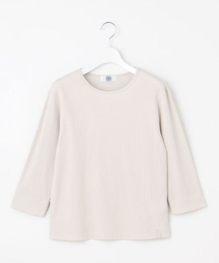 J.PRESS LADIES L リブ クルーネック カットソー グレージュ系