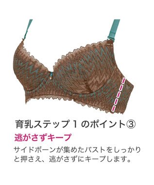 BRADELIS New York 【BRADELIS New York】ウェンディステップ１ブラ23S1 ふんわり包んで土台を作る育乳補整ブラ 補正下着 ブラウン