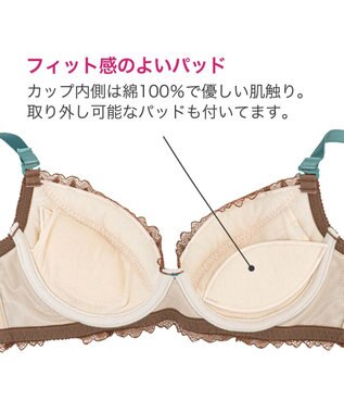 BRADELIS New York 【BRADELIS New York】ウェンディステップ１ブラ23S1 ふんわり包んで土台を作る育乳補整ブラ 補正下着 ブラウン