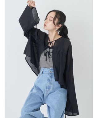 earth music&ecology ワッシャードロスト羽織りシャツ