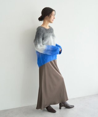 YECCA VECCA グラデーションシャギーニット Blue