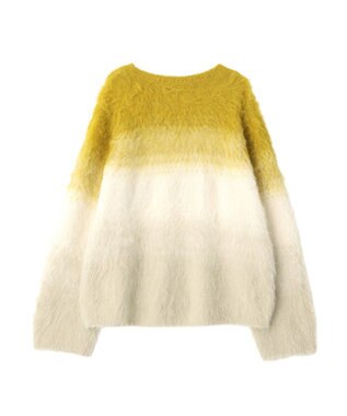 YECCA VECCA グラデーションシャギーニット Yellow