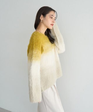 YECCA VECCA グラデーションシャギーニット Yellow