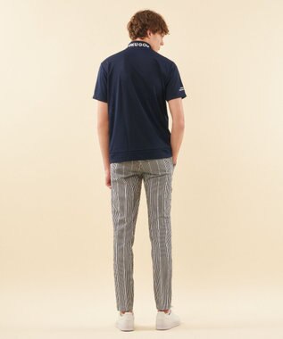 23区GOLF 【MEN】【吸水速乾/UVケア】ＹＥＬＬ柄ジャガード モックネック ネイビー系