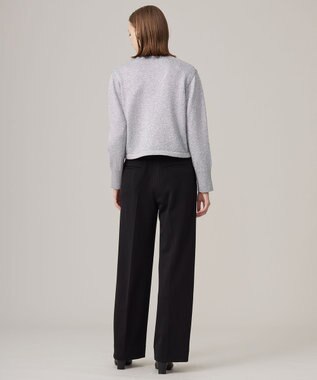 ICB 【洗える】リッチシャインニット カーディガン シルバー系