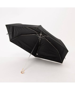 UNBILLION カシュネ cachenez / PUサテンリボン3段折りたたみ傘 ブラック