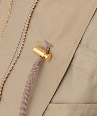 J.PRESS LADIES L 【洗える】スパンライクナイロンタッサー フーデット コート キャメル系