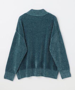 ANY モールニットプルオーバー ブルー