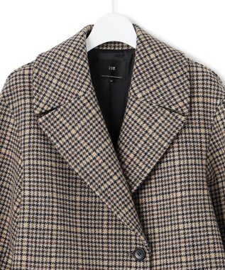 23区 【Oggi11月号掲載】ボンディング チェックツイード ジャコット ブラウンチェック