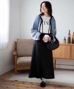 WEGO 【2024年秋冬新色カラー追加★】リボン2WAYカーデ ブルー