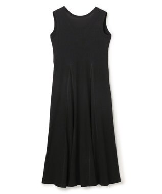 UNFILO ドライタッチフライス フレアワンピース ブラック