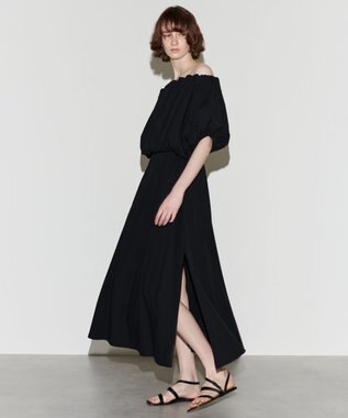 NAVE 【Nave 　洗える・接触冷感】ジャージースリットスカート ブラック系