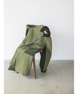 AMERICAN HOLIC キルポカ異素材Ｍｉｘロングコート Khaki