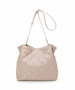 TOPKAPI 【TREASURE TOPKAPI】キルティング アクリルチェーン付 トート バッグ ペールベージュ