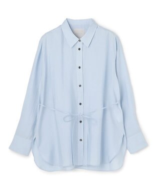 UNFILO レギュラーカラー ポプリンシャツ サックス