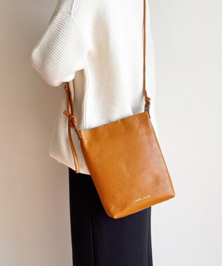 Hekhèr Le Style de Vie 新色追加【日本製】シュリンクレザー ショルダーバッグ キャメル