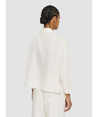 JOSEPH ソフトコットンシルク　シャツブルゾン Ivory
