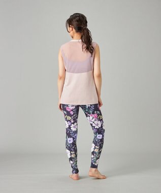 Chacott Chacott BALANCE ローズガーデンプリントレギンス ブラックプリント