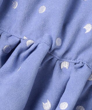 ANY KIDS ネコ×ドット刺繍 スキャッツ ラベンダー