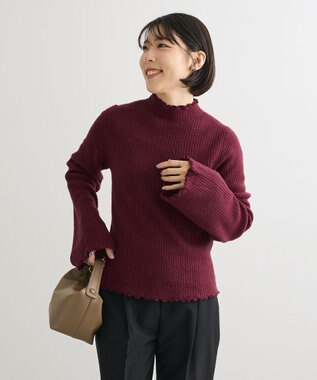 Green Parks ・ｓｗｉｎｇ　ｂｙ　ウラシャギーフレアスリーブニット Bordeaux