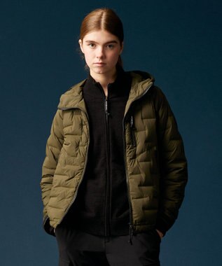 JOSEPH ABBOUD MOUNTAIN 【ストレッチ/軽量/パッカブル/ライナードッキング対応】2WAYストレッチダウンパーカー カーキ系