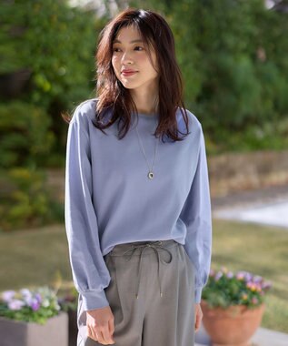 ANY ビューティベーシックロングＴシャツ ブルー