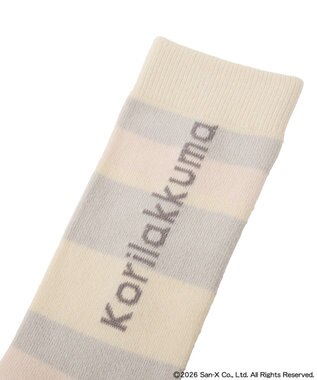 earth music&ecology 【予約】リラックマ×earth マルチボーダーソックス B