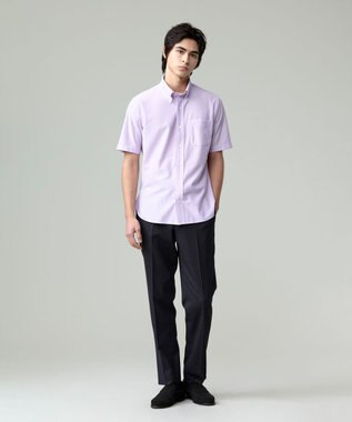 J.PRESS MEN 【Peppin Merino Comfort】【ウォッシャブル可 / 折り目加工】バーズアイ スラックス / ノータック グレー系
