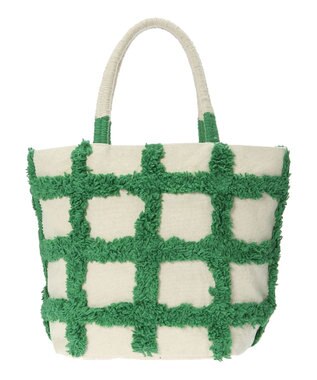 Green Parks ・タフトチェックトートバッグ Green