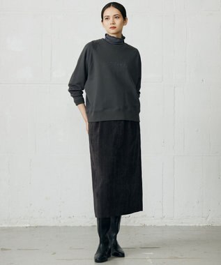 自由区 L クリアループバックレタリング スウェット スレート