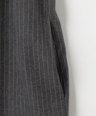 ANY SIS L 【洗える】起毛ストライプ ロンパース グレーストライプ