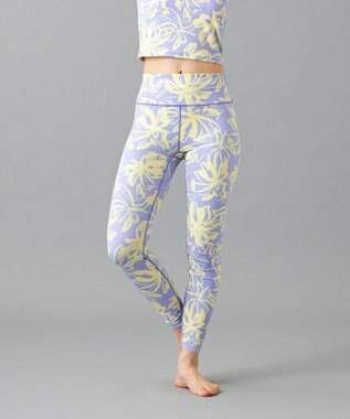 Chacott Chacott BALANCE Playful フラワーレギンス ラベンダープリント