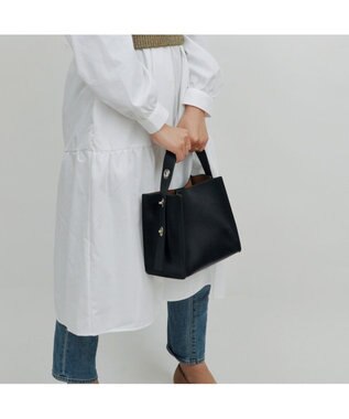 UNBILLION 【テレビ ドラマ着用アイテム】カシュカシュ cachecache / ヒネリハンドルインバッグセットトート ブラック