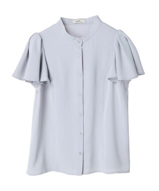 earth music&ecology ラッフルブラウス Light Gray