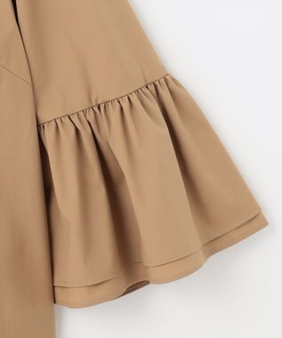 #Newans 【ANSWER for Co-Creation】ベルスリーブシンプルブラウス キャメル系