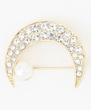 組曲 【好評につき追加販売】ビジュームーンブローチ ゴールド系