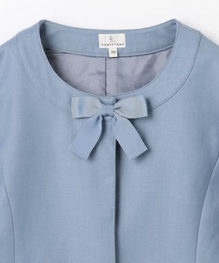 組曲 KIDS 【150-170㎝】 チェックワンピース＆T/Rジャケットセット サックスブルー