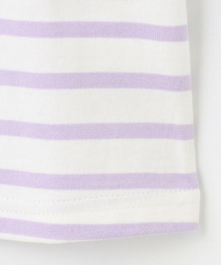 ANY KIDS ウサギ ボーダー Tシャツ ラベンダー系