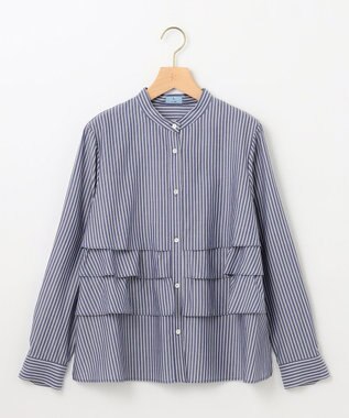 組曲 【WEB限定カラーあり】リヨセルシャーティング ティアードブラウス 【WEB限定】ブルー系9