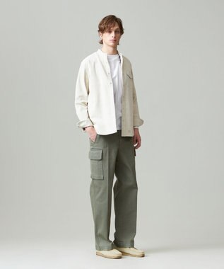 J.PRESS MEN ダブルフェイス キャラメルコール シャツブルゾン アイボリー系