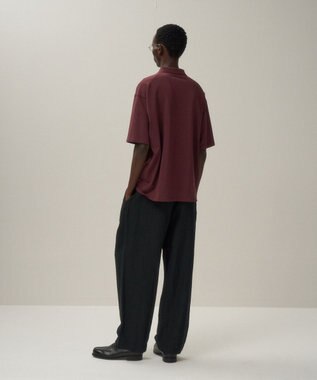 ATON FRESCA KNIT | ハーフスリーブポロセーター - UNISEX BURGANDY