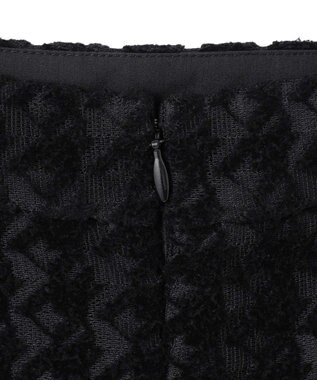 ICB L ハウンドトゥースフロッキーレース スカート ブラック系