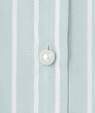 ANY SIS 【洗える】ペタルスリーブ シャツ ミントストライプ