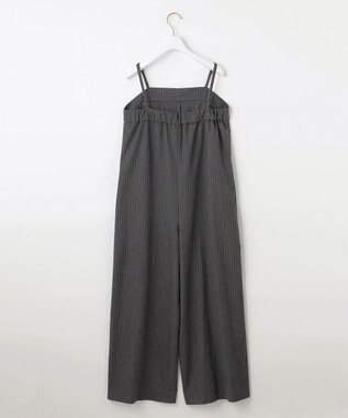 ANY SIS L 【洗える】起毛ストライプ ロンパース グレーストライプ