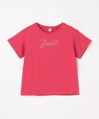 ANY KIDS 【一部店舗/WEB限定】【綿100%】プリント 半袖Tシャツ レッド×ロゴ