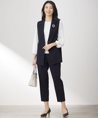 ANY SIS サークルパール調 ブローチ シルバー