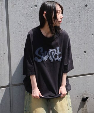 WEGO 【ユニセックス着用ITEM】ワッペンロゴドロストBIG　T（SS） ブラック