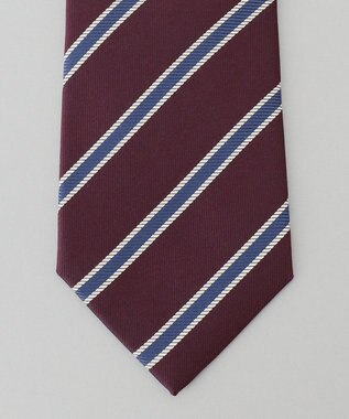 GOTAIRIKU 【日本製】シルク ネクタイ_レジメンタル ワイン系1