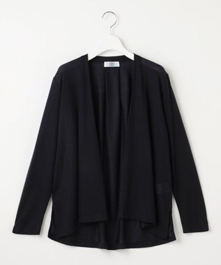 J.PRESS LADIES セルロースジャージー ミディ丈 カーディガン ネイビー系